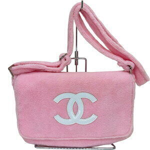 CHANEL Coco Mark Shoulder Bag Pink Acrylic Fiber TMiY
